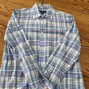 Vineyard Vines- Boys XL(18) plaid button down. Like new